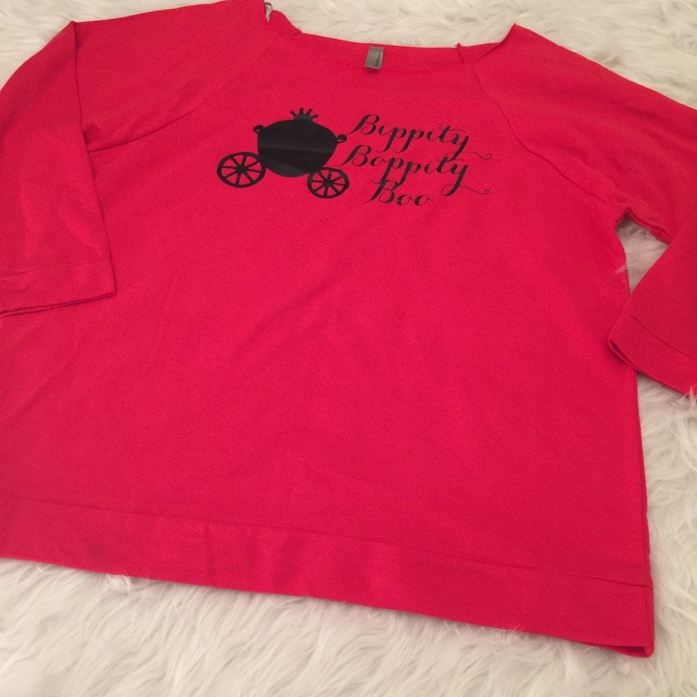 Next Level Apparel Womens Sweatshirt Sz XL‎ Bippity Boppity Boo Boat Neck